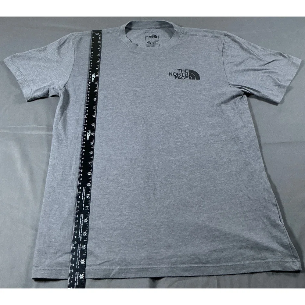 The North Face Mens Gray Bear Graphic Logo T-Shirt Small Short Sleeve Heather